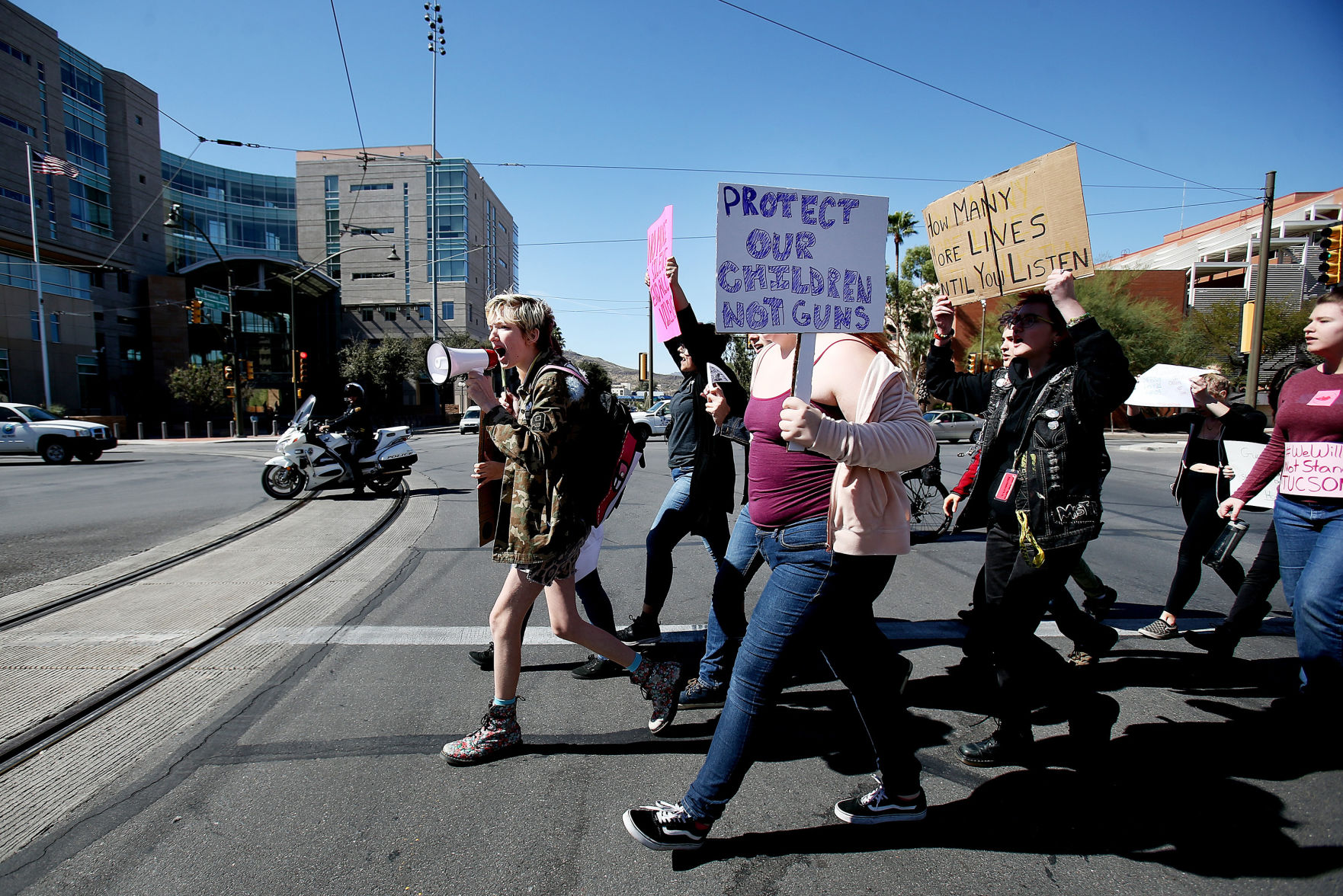 City High School students walkout in protest